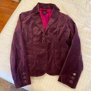 Gap Purple Velvet Blazer